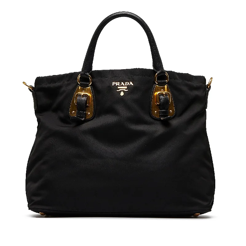 Prada Tessuto Handbag Black Nylon Canvas