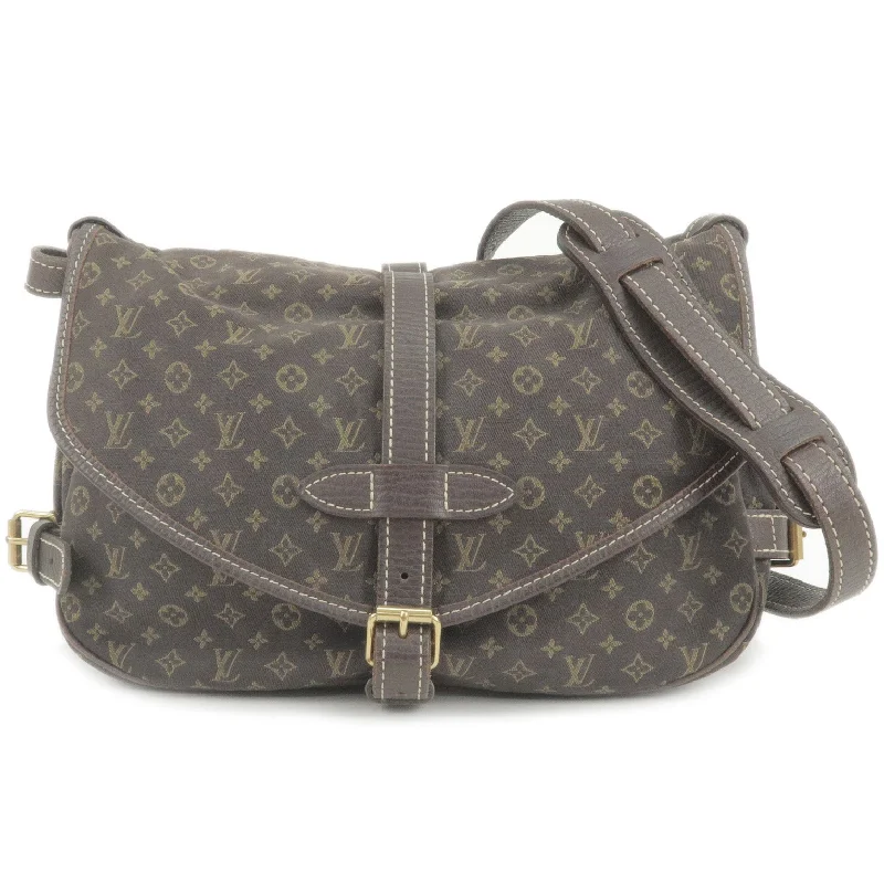 Louis Vuitton Monogram Minilin Saumur 30 Ebene Brown M95227