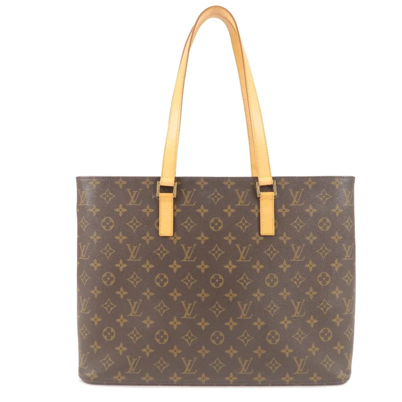 Louis Vuitton Monogram Luco Tote Shoulder Bag Brown M51155