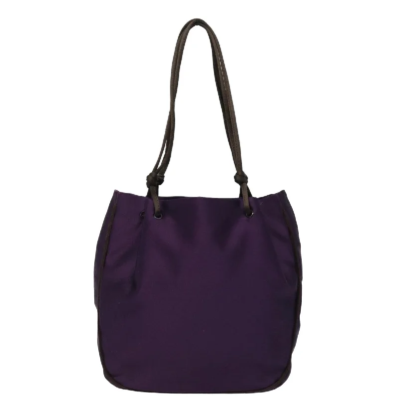 PRADA Hand Bag Satin Purple  82240