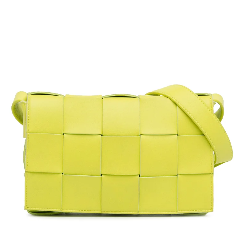 Green Bottega Veneta Intrecciato Cassette Crossbody