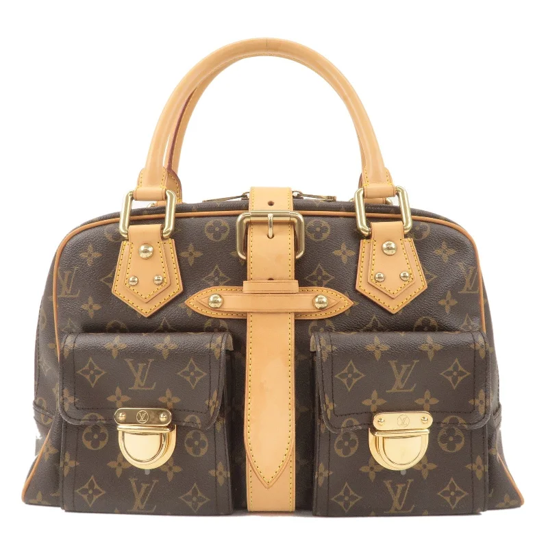 Louis Vuitton Monogram Manhattan GM Hand Bag Brown M40025