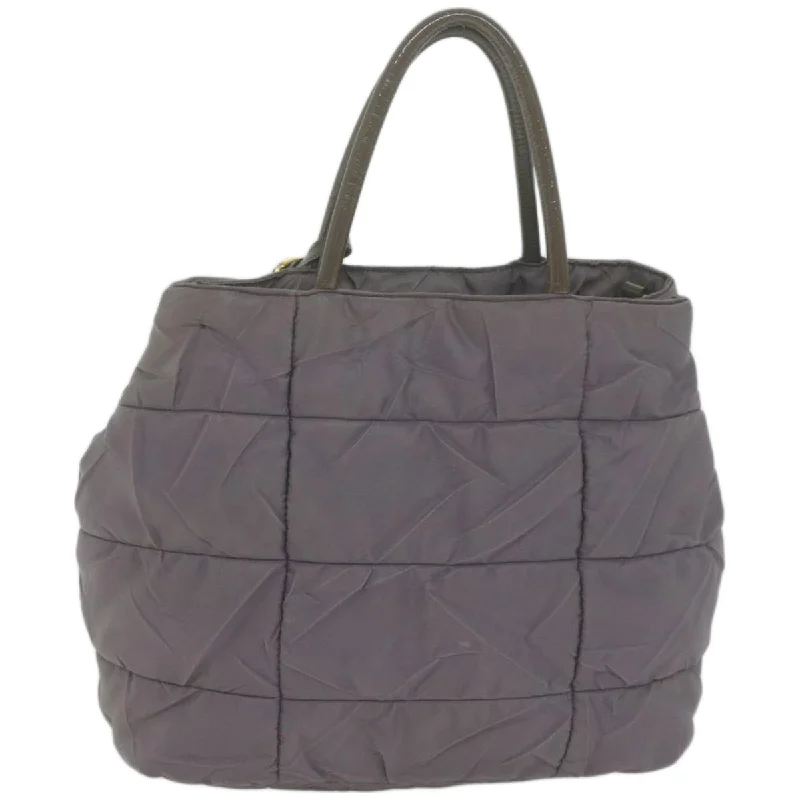 PRADA Hand Bag Nylon Purple  66501