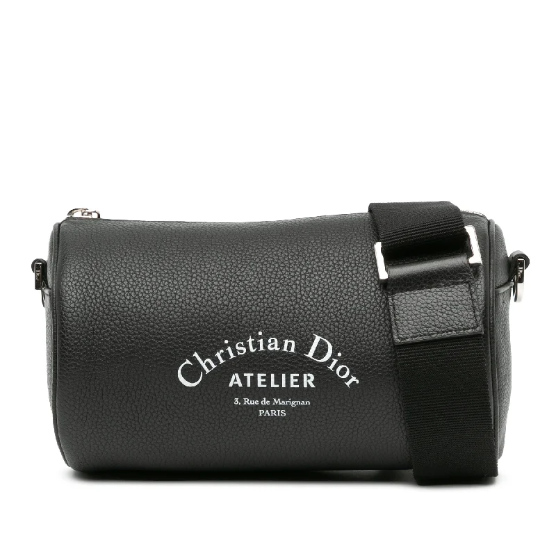 Black Dior Leather Atelier Roller Crossbody