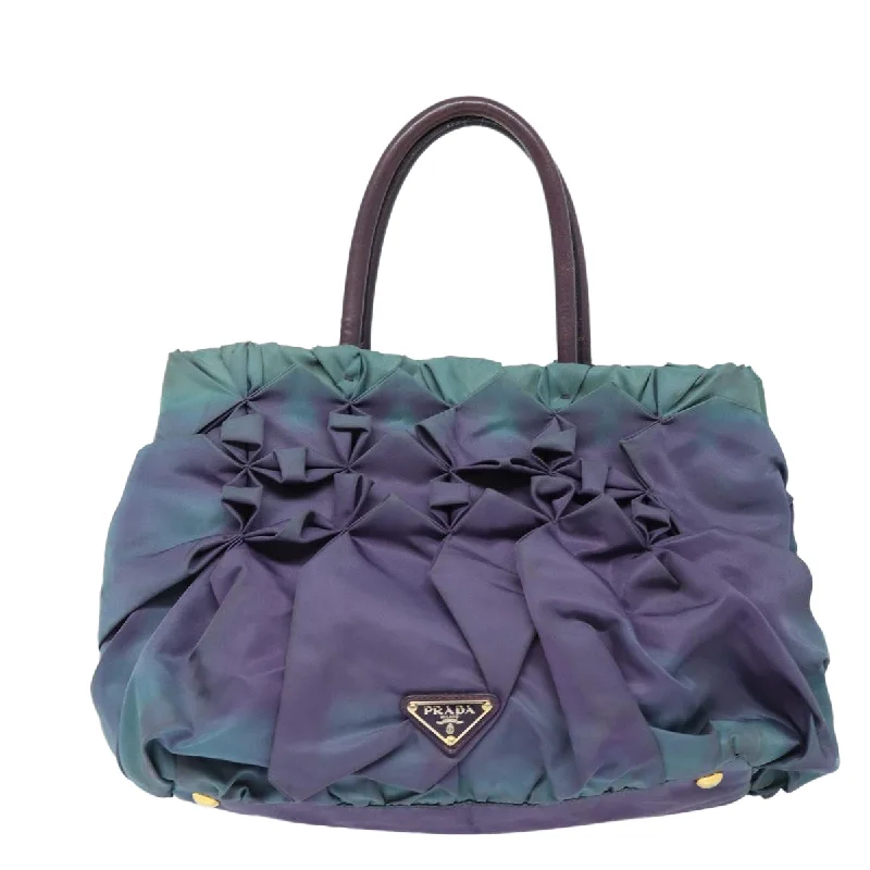 PRADA Hand Bag Nylon Purple  yk14061