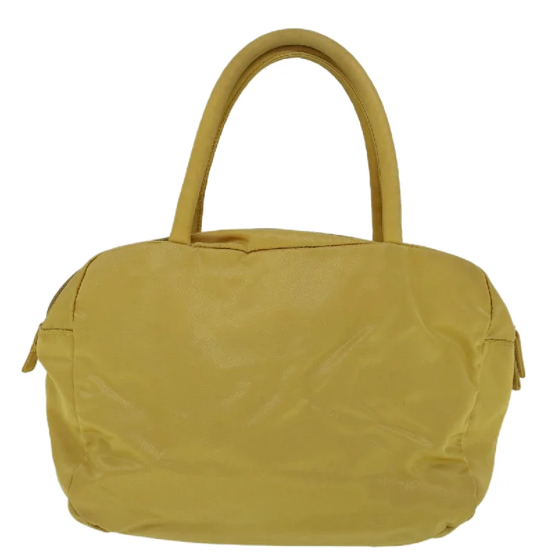 PRADA Hand Bag Nylon Yellow  60250