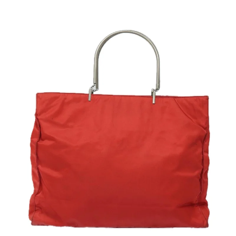 PRADA Hand Bag Nylon Red  bs15597