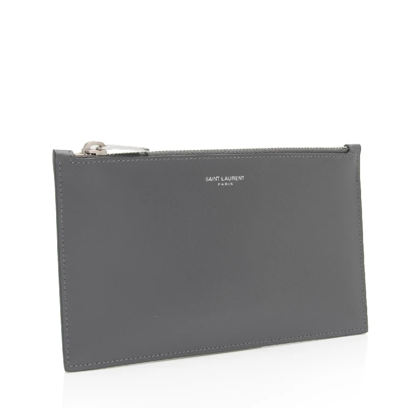 Saint Laurent Calfskin Small Zip Pouch RISe7Z