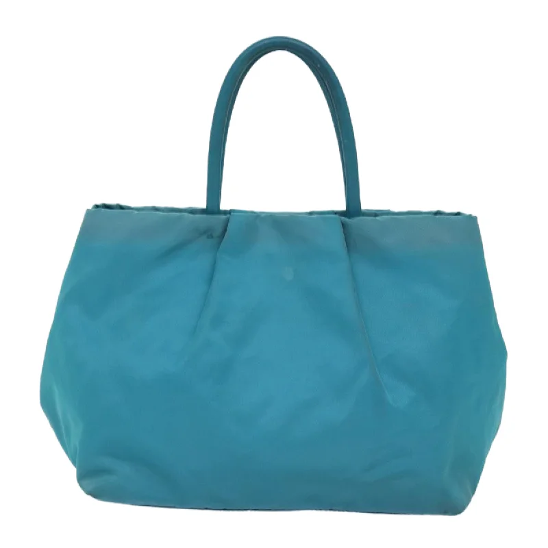 PRADA Hand Bag Nylon Turquoise Blue  76968