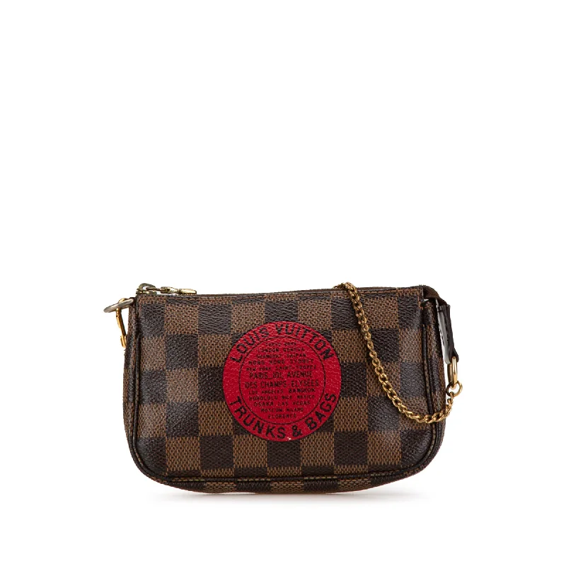 Brown Louis Vuitton Damier Ebene Trunks and Bags Mini Pochette Accessoires