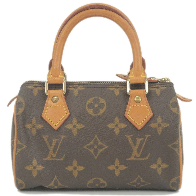 Louis Vuitton Monogram Mini Speedy Hand Bag Brown M41534