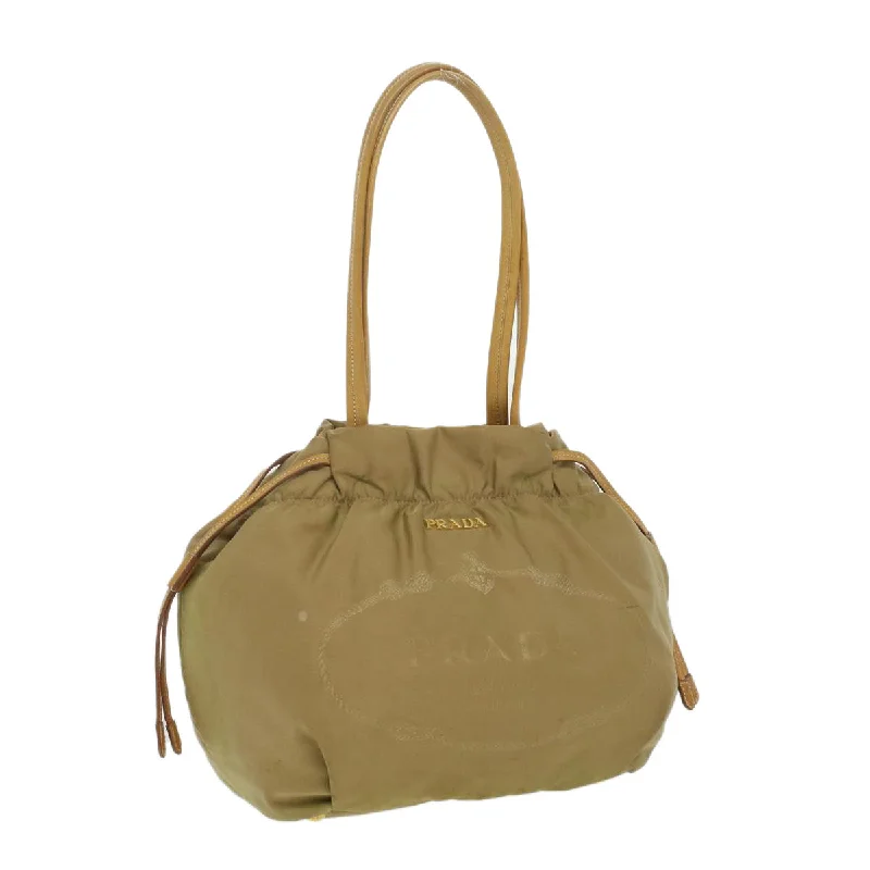 PRADA Shoulder Bag Nylon Khaki Auth bs3848