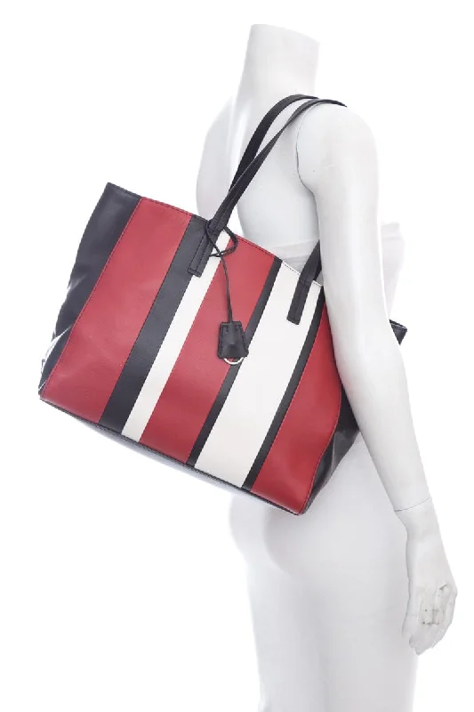 Prada Multi Striped Leather Tote