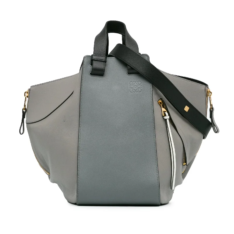 Gray LOEWE Medium Tricolor Hammock Bag Satchel