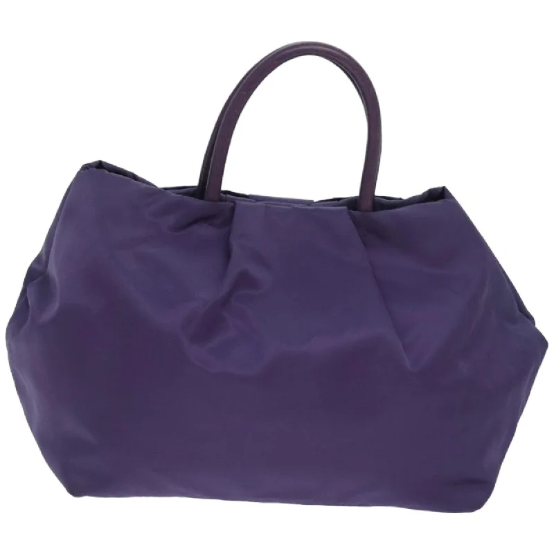 PRADA Hand Bag Nylon Purple  83954