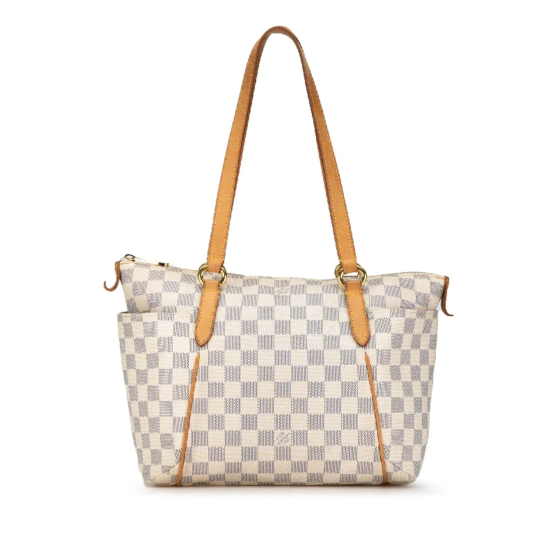 White Louis Vuitton Damier Azur Totally PM Tote Bag