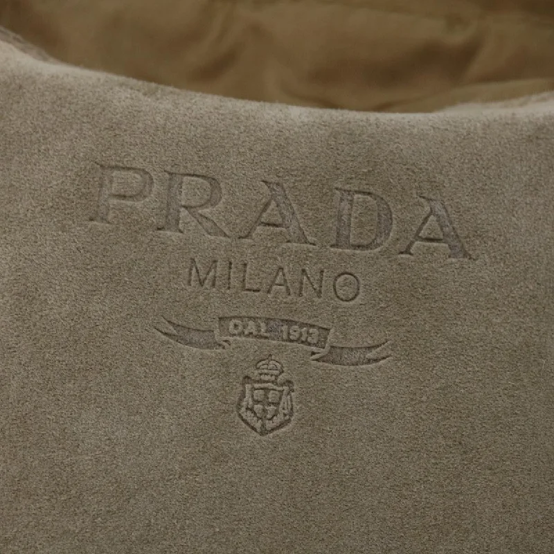 PRADA Hand Bag Suede Beige  bs12252