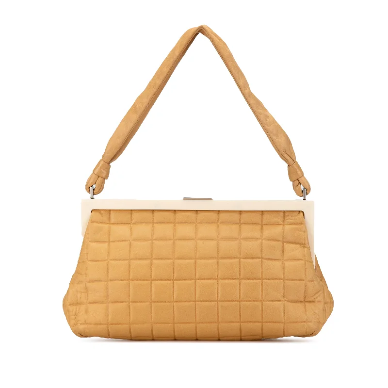 Yellow Chanel Lambskin Chocolate Bar Frame Bag