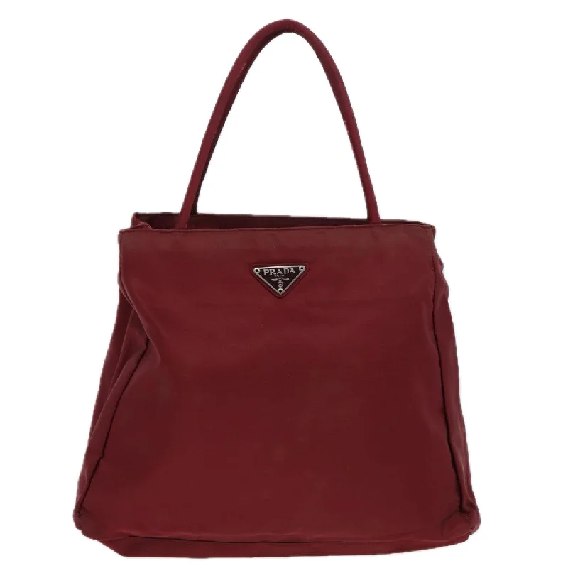 PRADA Hand Bag Nylon Red  83951