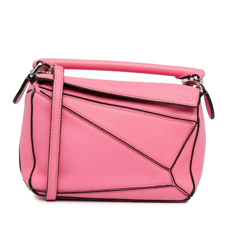 Pink LOEWE Mini Puzzle Satchel