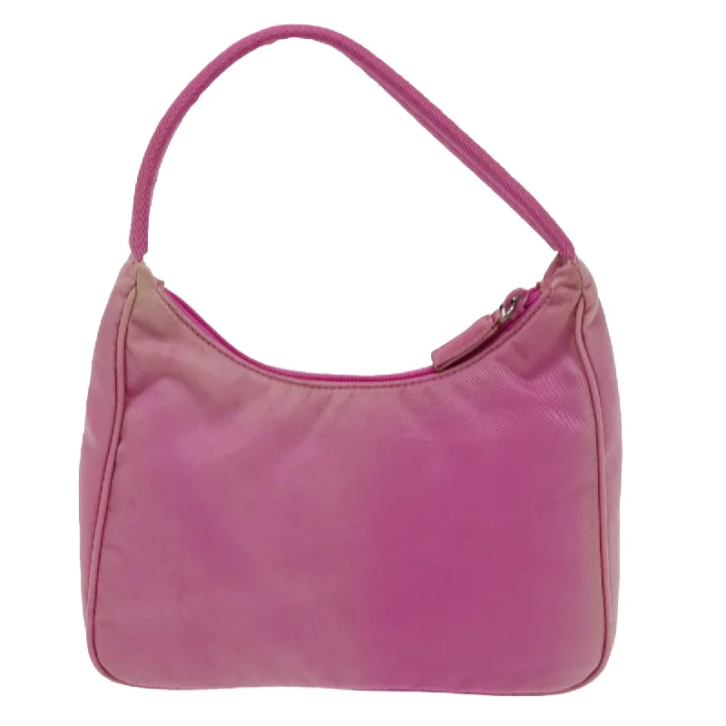 PRADA Hand Bag Nylon Pink  70223