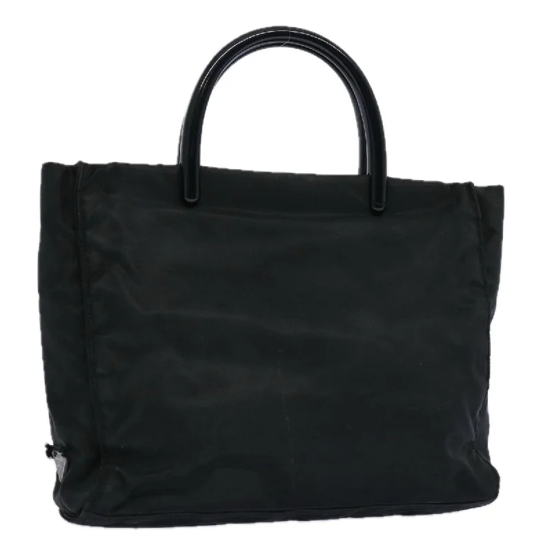 PRADA Hand Bag Nylon Black Auth ar11077