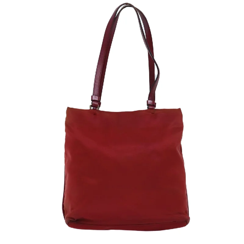 PRADA Hand Bag Nylon Red  76974