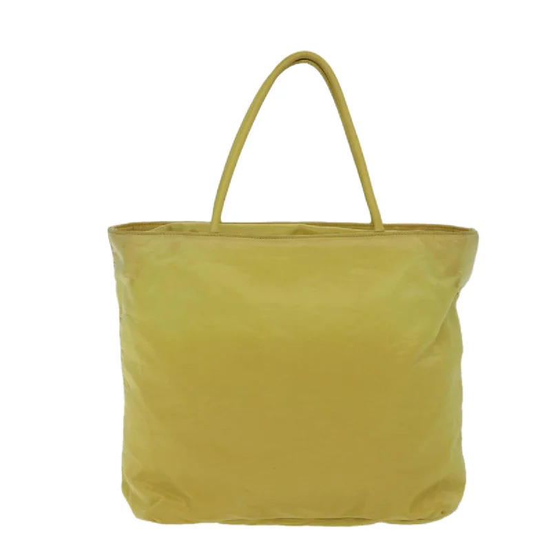 PRADA Hand Bag Nylon Yellow  hk1317