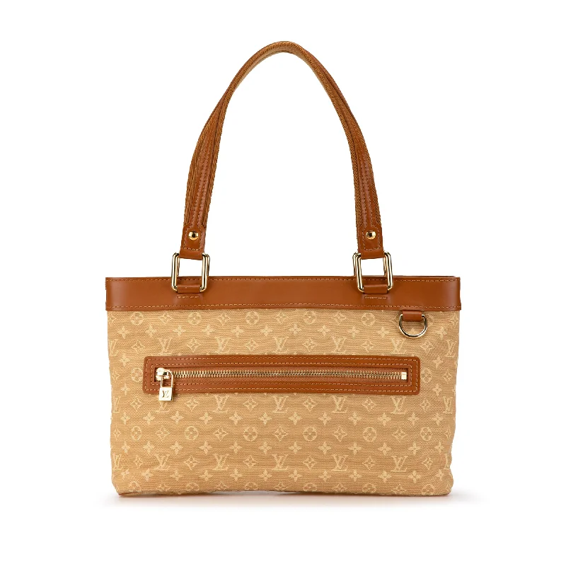 Tan Louis Vuitton Monogram Mini Lin Lucille PM Handbag