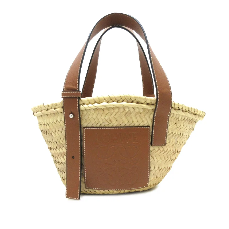 Beige LOEWE Small Raffia Basket Tote