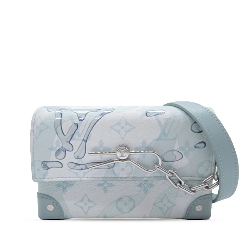 Blue Louis Vuitton Monogram Aqua Garden Steamer PM Crossbody Bag