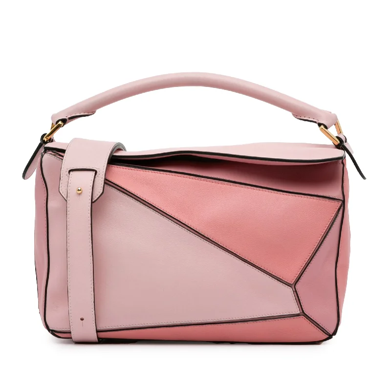 Pink LOEWE Medium Puzzle Bag Satchel