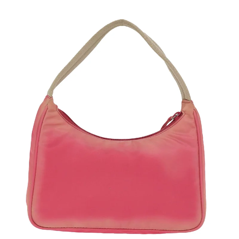 PRADA Hand Bag Nylon Pink  77341