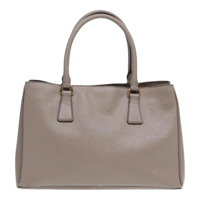 PRADA Hand Bag Safiano leather Gray Gold  ep5342