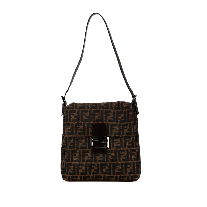 Brown Fendi Zucca Canvas Shoulder Bag