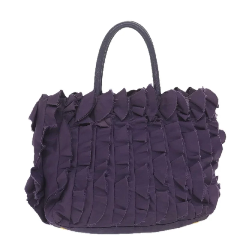 PRADA Hand Bag Nylon Purple  bs11378