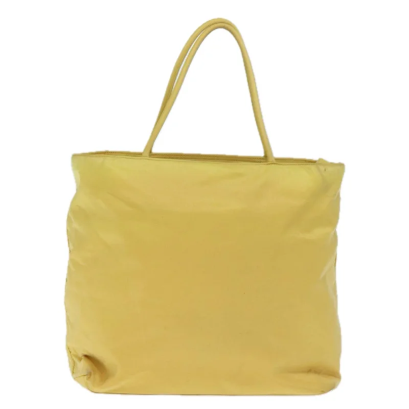 PRADA Hand Bag Nylon Yellow  72745