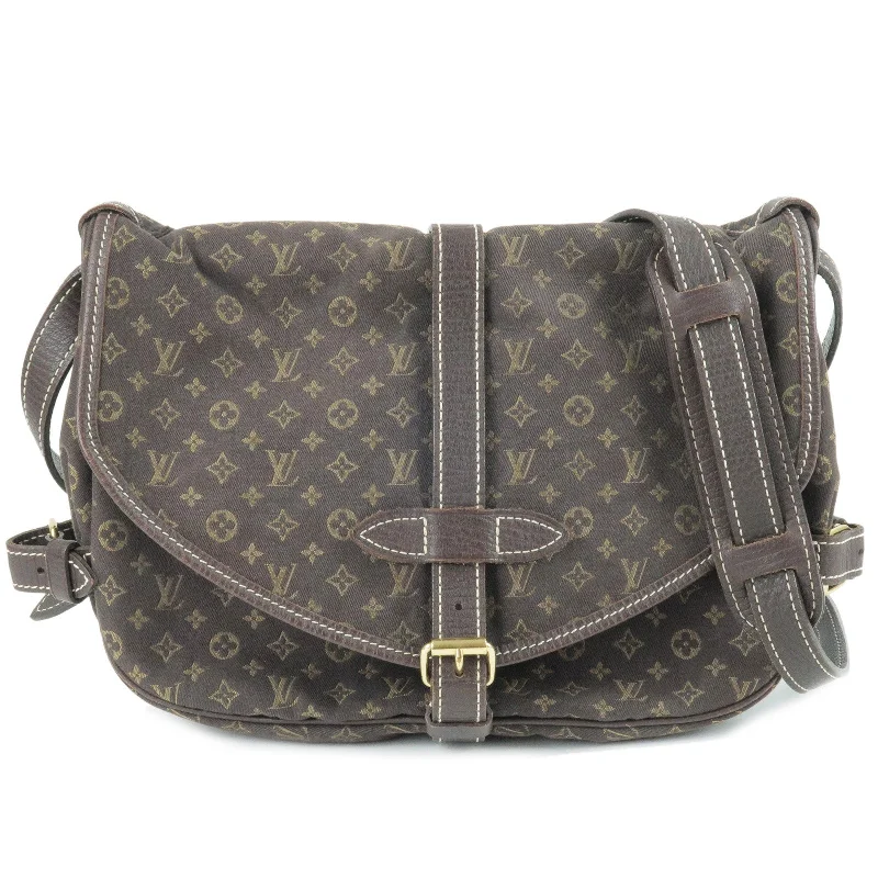 Louis Vuitton Monogram Minilin Saumur 30 Ebene Brown M95227