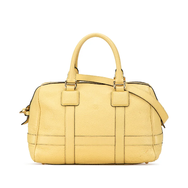 Yellow LOEWE Leather Paseo 30 Satchel