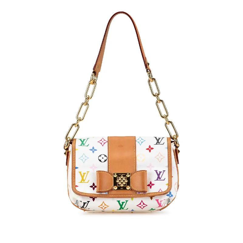 White Louis Vuitton Monogram Murakami Patti Shoulder Bag