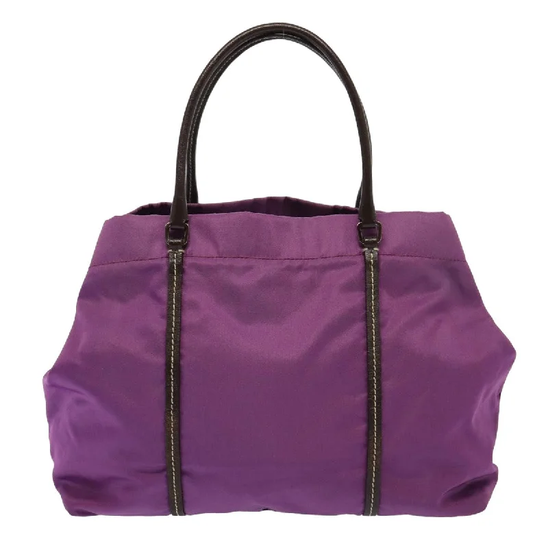 PRADA Hand Bag Nylon Purple  81749