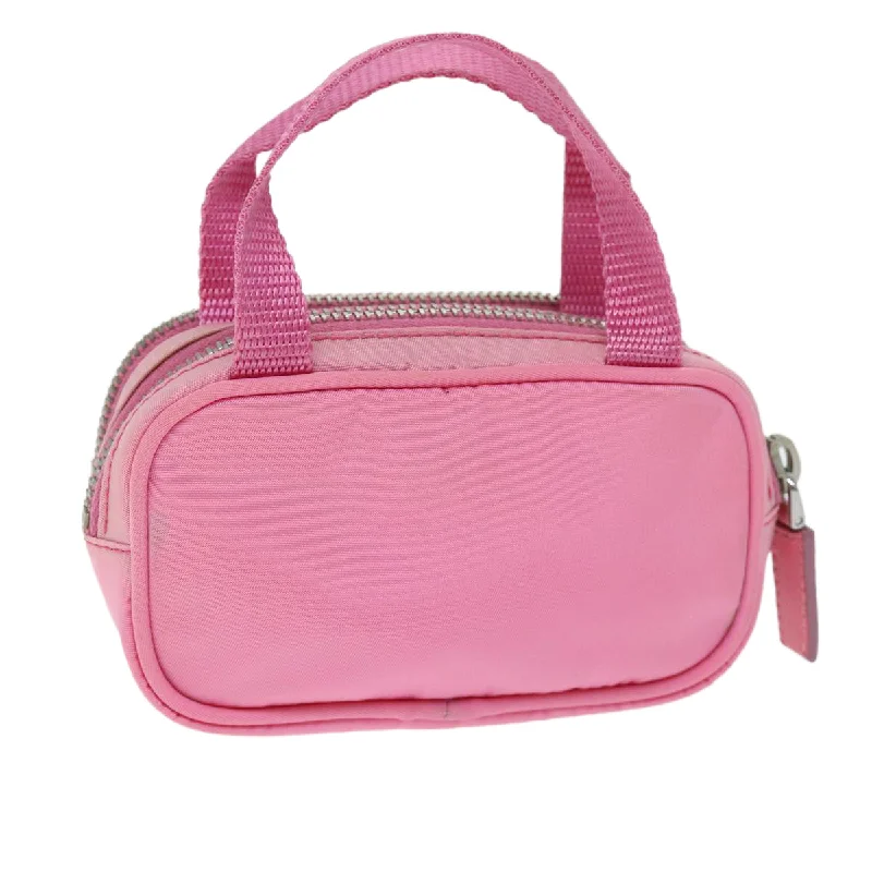 PRADA Hand Bag Nylon Pink  74569