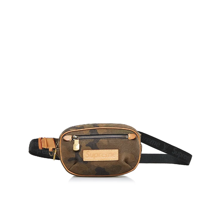 Brown Louis Vuitton x Supreme Camouflage Belt Bag PM