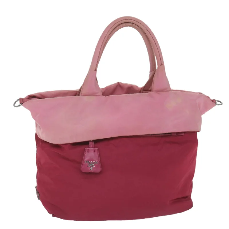 PRADA Hand Bag Nylon Reversible 2way Pink  59269