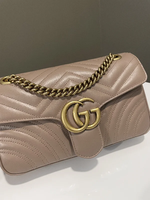 Gucci Marmont Flap Bag Beige