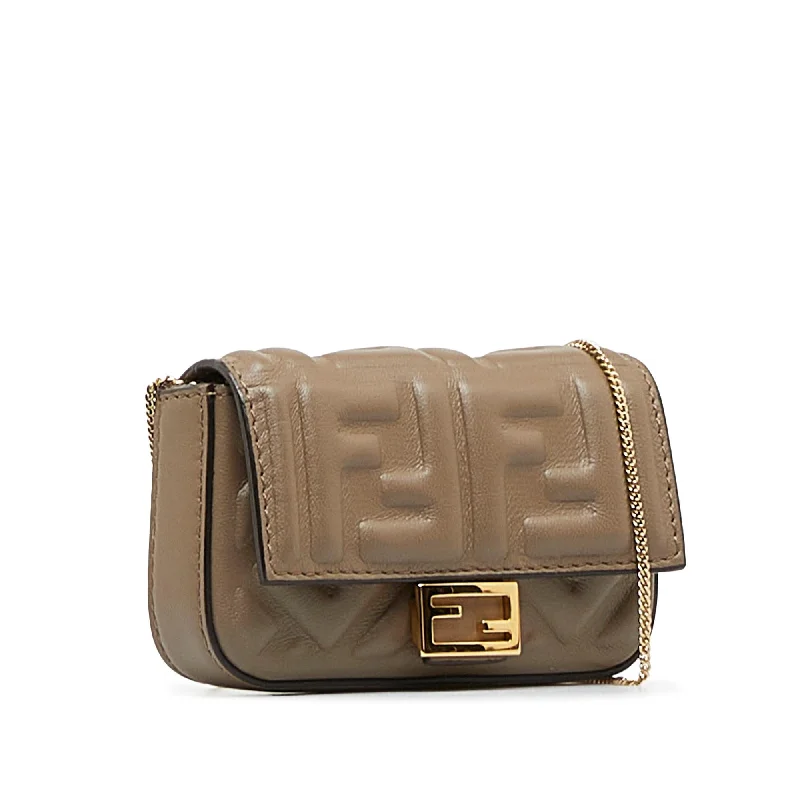 Fendi Zucca Embossed Nano Baguette Charm (SHG-5xIQXU)