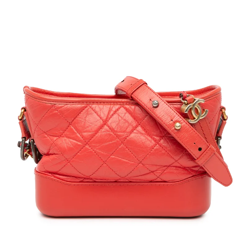 Red Chanel Small Aged Calfskin Gabrielle Crossbody