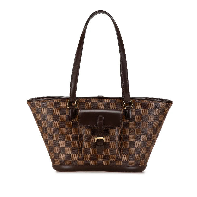 Brown Louis Vuitton Damier Ebene Manosque PM Shoulder Bag