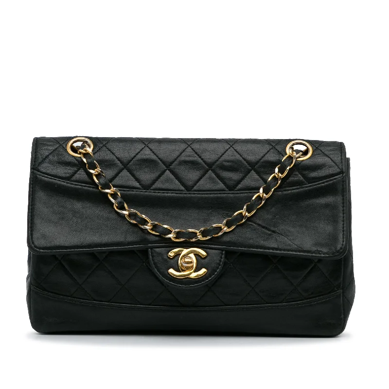 Black Chanel Quilted Lambskin Shoulder Bag