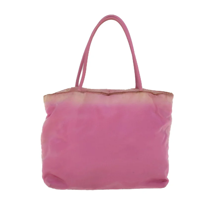 PRADA Hand Bag Nylon Pink  yt981